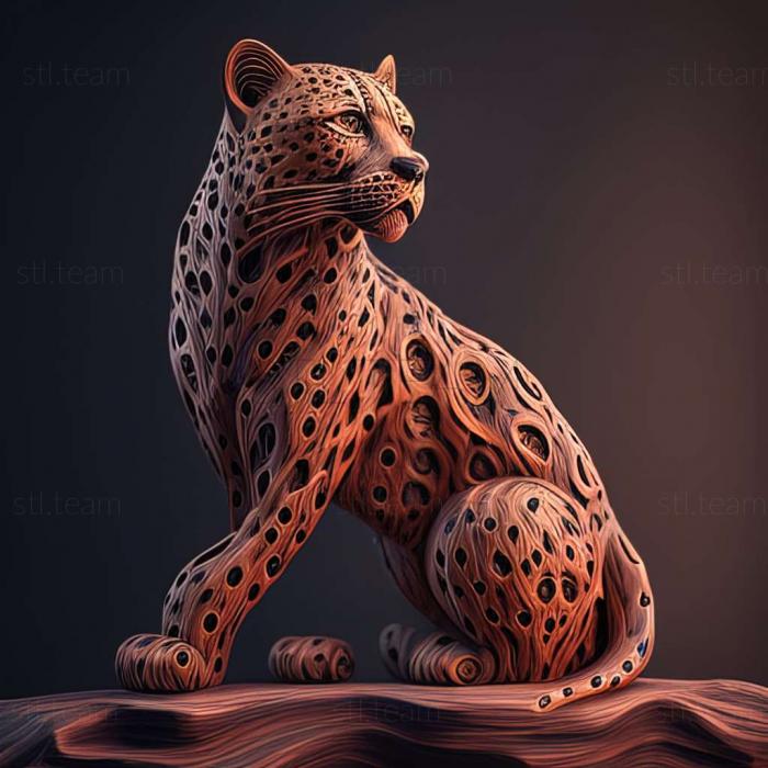 3D модель Leopardus pajeros (STL)